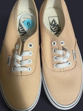 Vans Peach Canvas Low-Top Sneakers